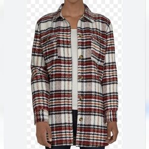 Natural Reflections Egret Zinfandel Plaid sz XL Casual Jacket Coat NWT